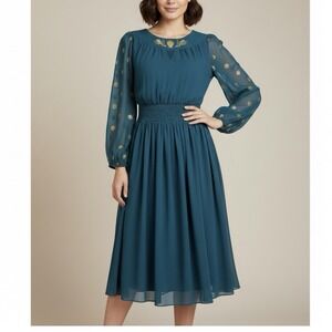 NWT Disney Parks Dress Shop Aladdin Princess Jasmine Crepe Lotus Dress LARGE